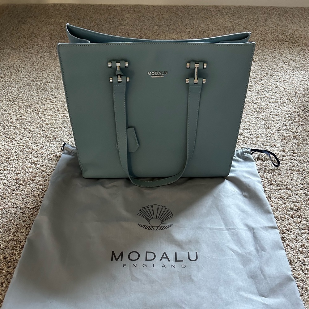 Modalu England Blue Leather Tote bag